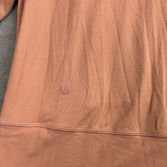 Lululemon Sweatshirt Womens 8 Ready To Rulu Pullover Funnel Neck Pink Savannah - Picture 11 of 12